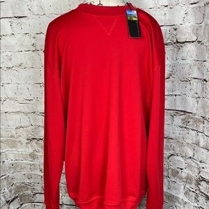 Pebble Beach Men’s Red Long Sleeve Pullover Sweatshirt Size L NWT